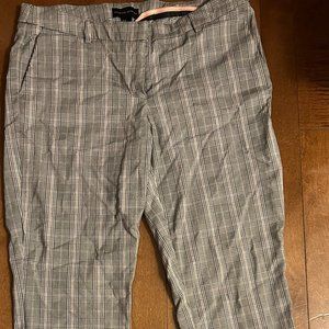 Grey and pink plaid pants